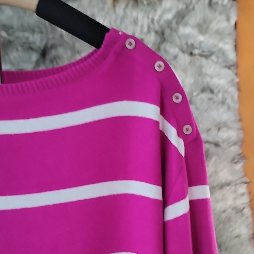 Sonoma Pink and White Knit Top - Picture 4 of 8